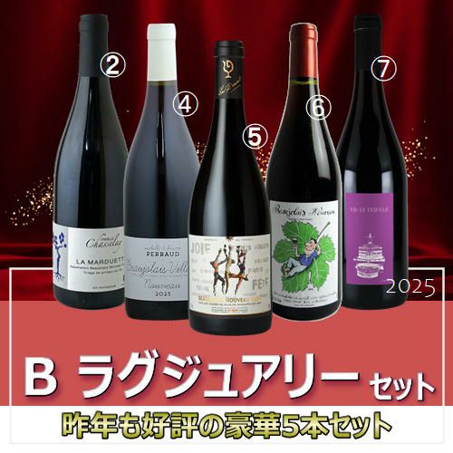 【2025年産】【新酒セット】ラグジュアリーな時間を過ごすためのボジョレー・ヌーボー　5本セット